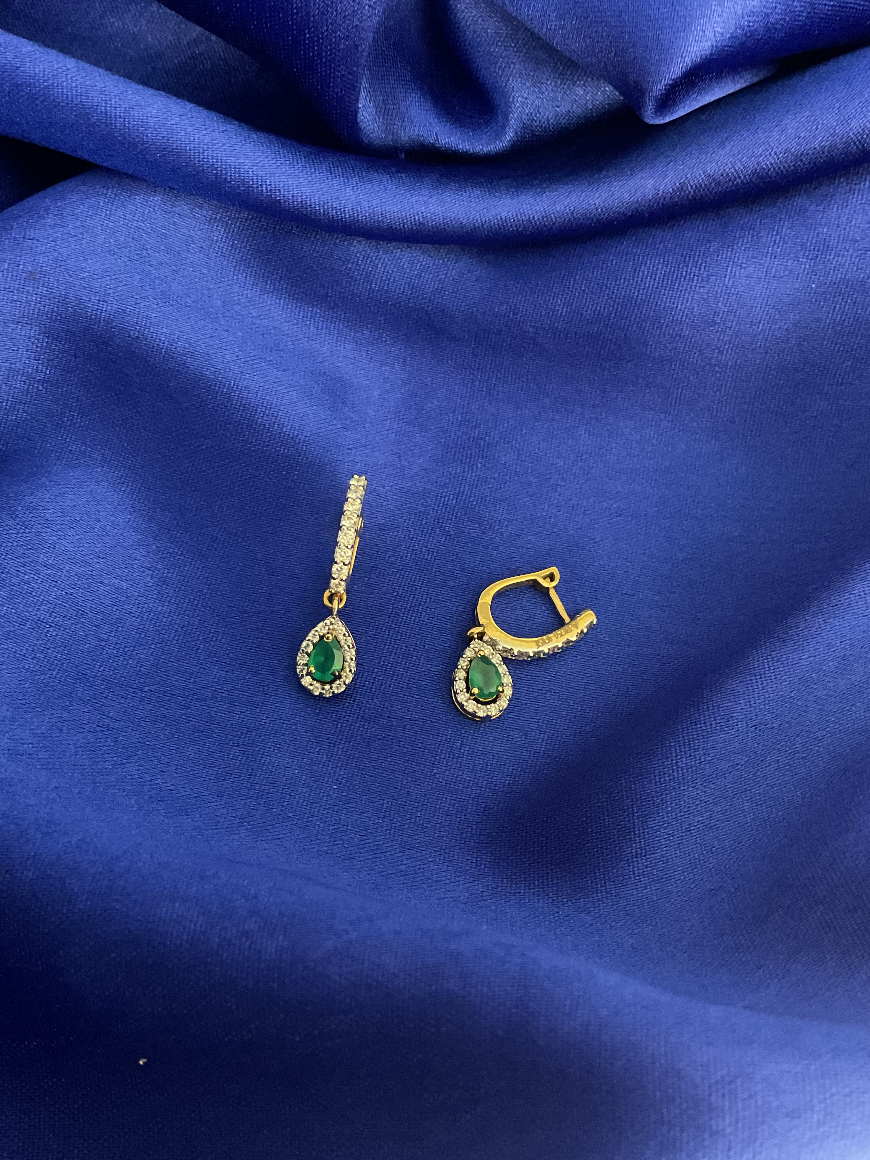 Green Drop Hoops