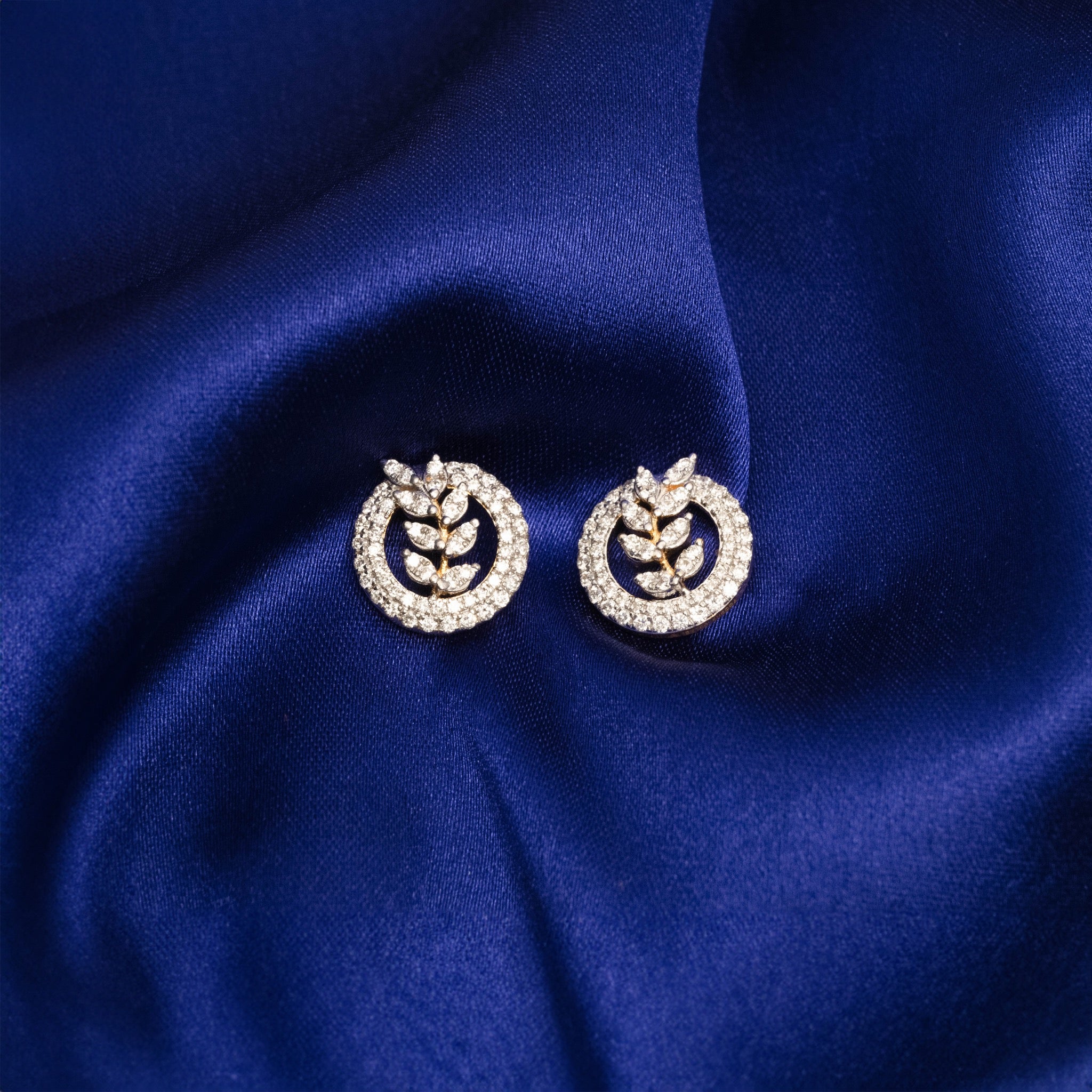 Halo Leaves - Diamond Studs
