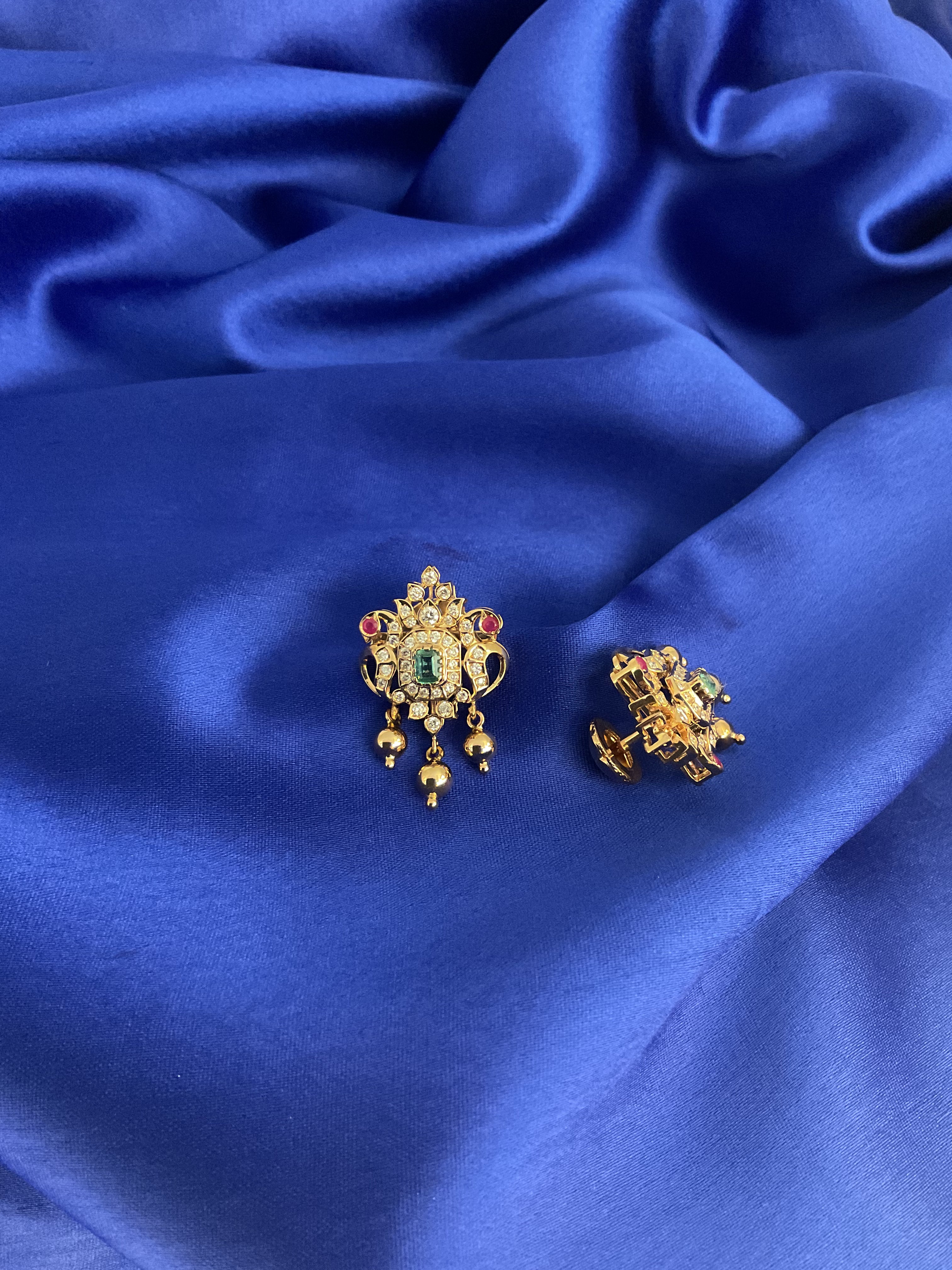 Twin Peacock Studs