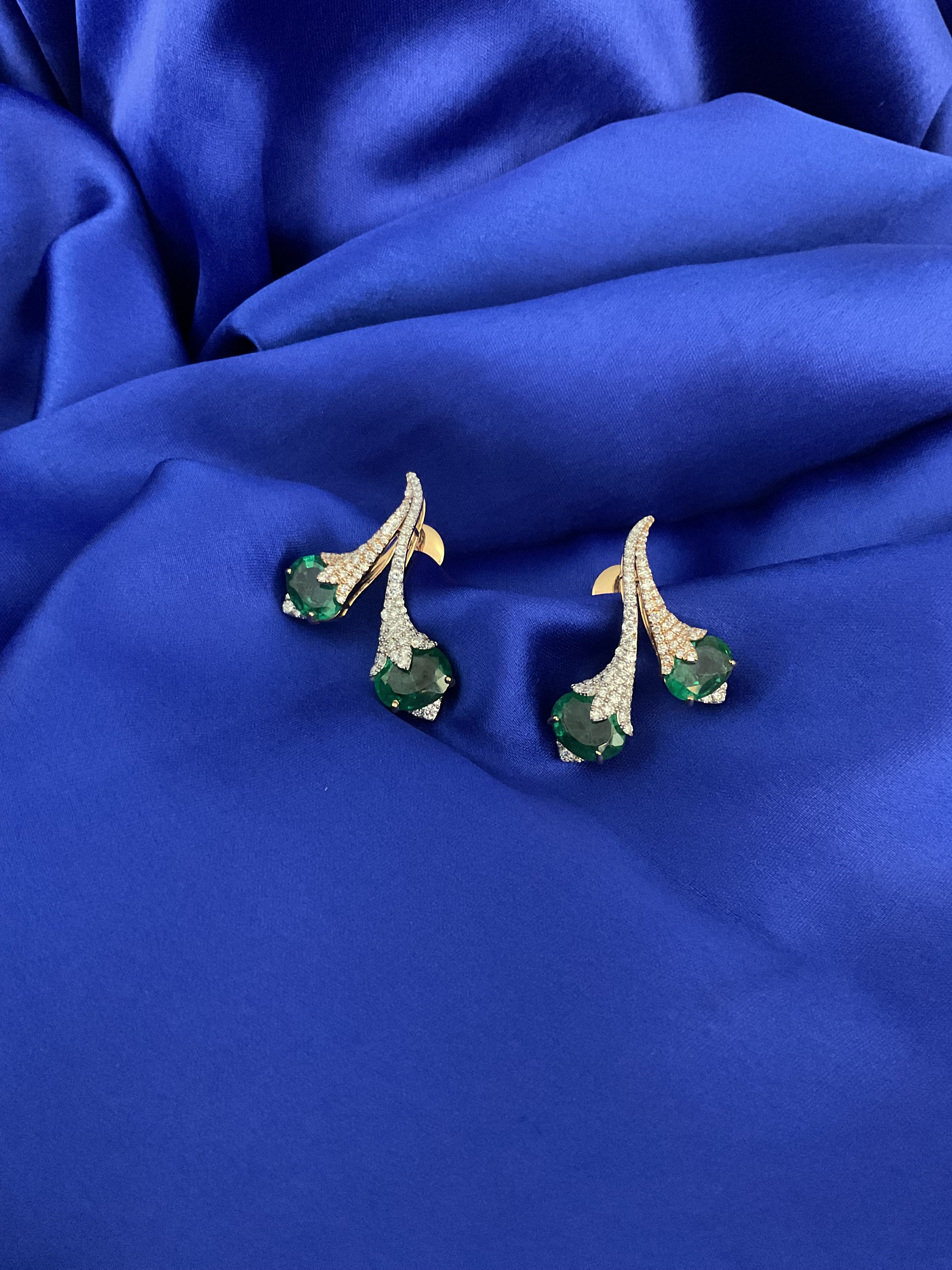 Green Floravine Earrings