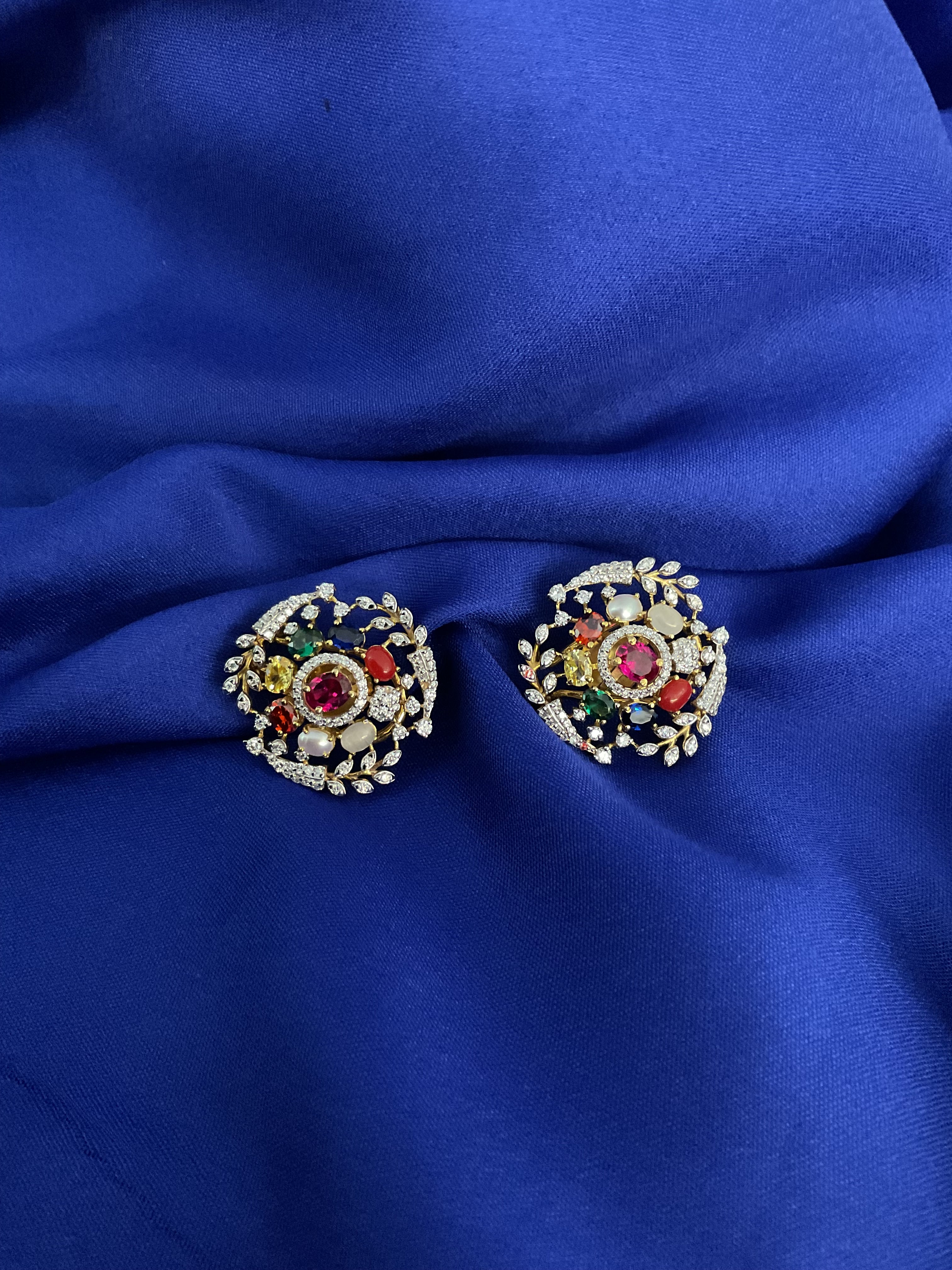 Navaratna Latha studs