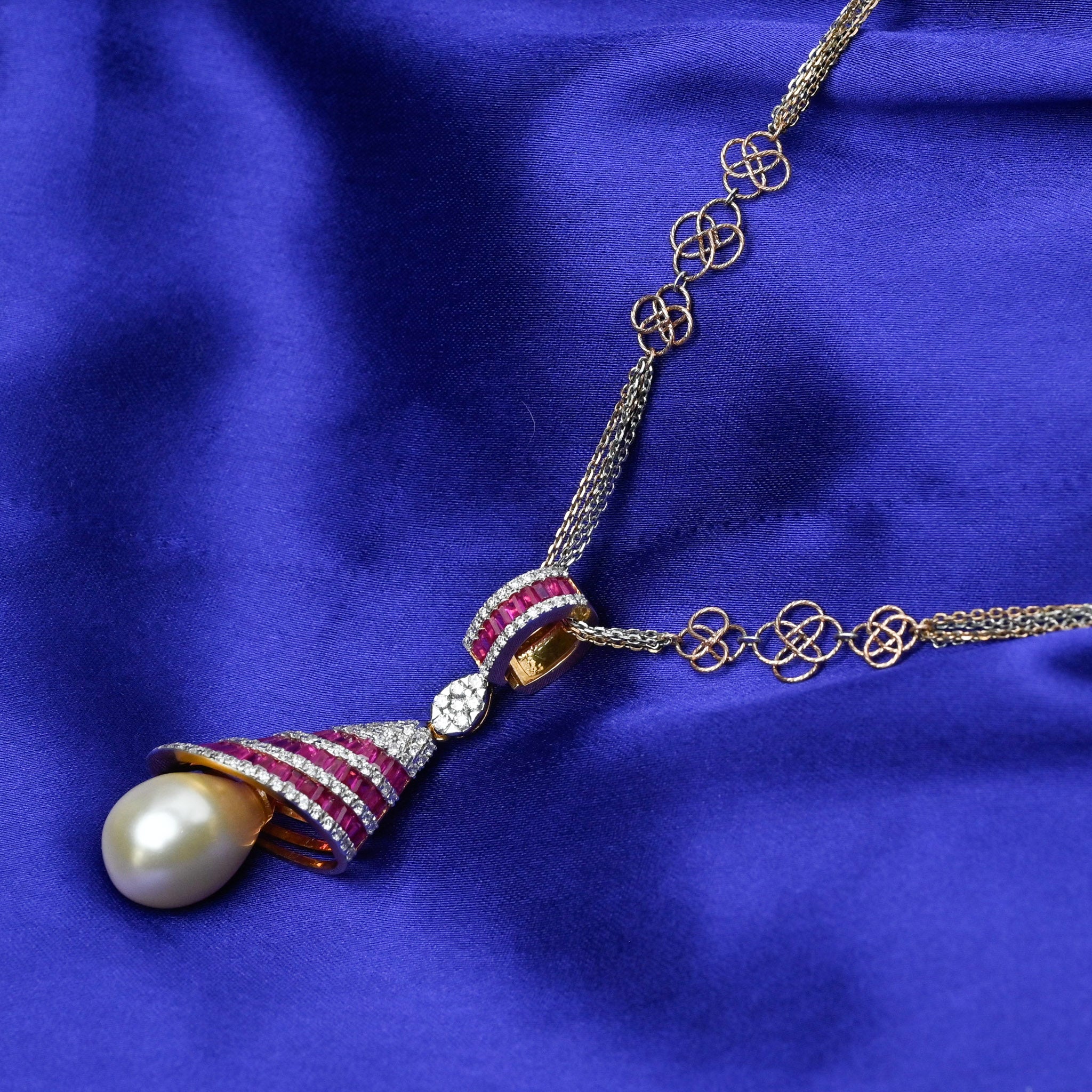 Ruby Bells - Earrings & Pendant Set