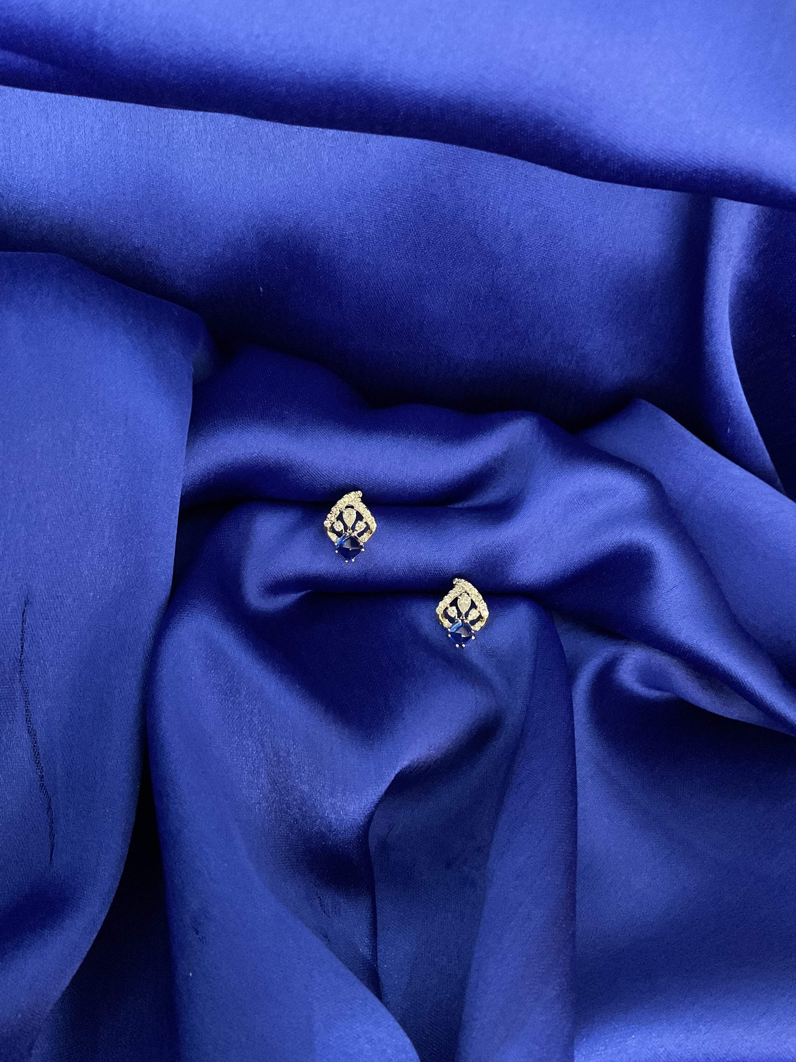 Sapphire Blossom Studs