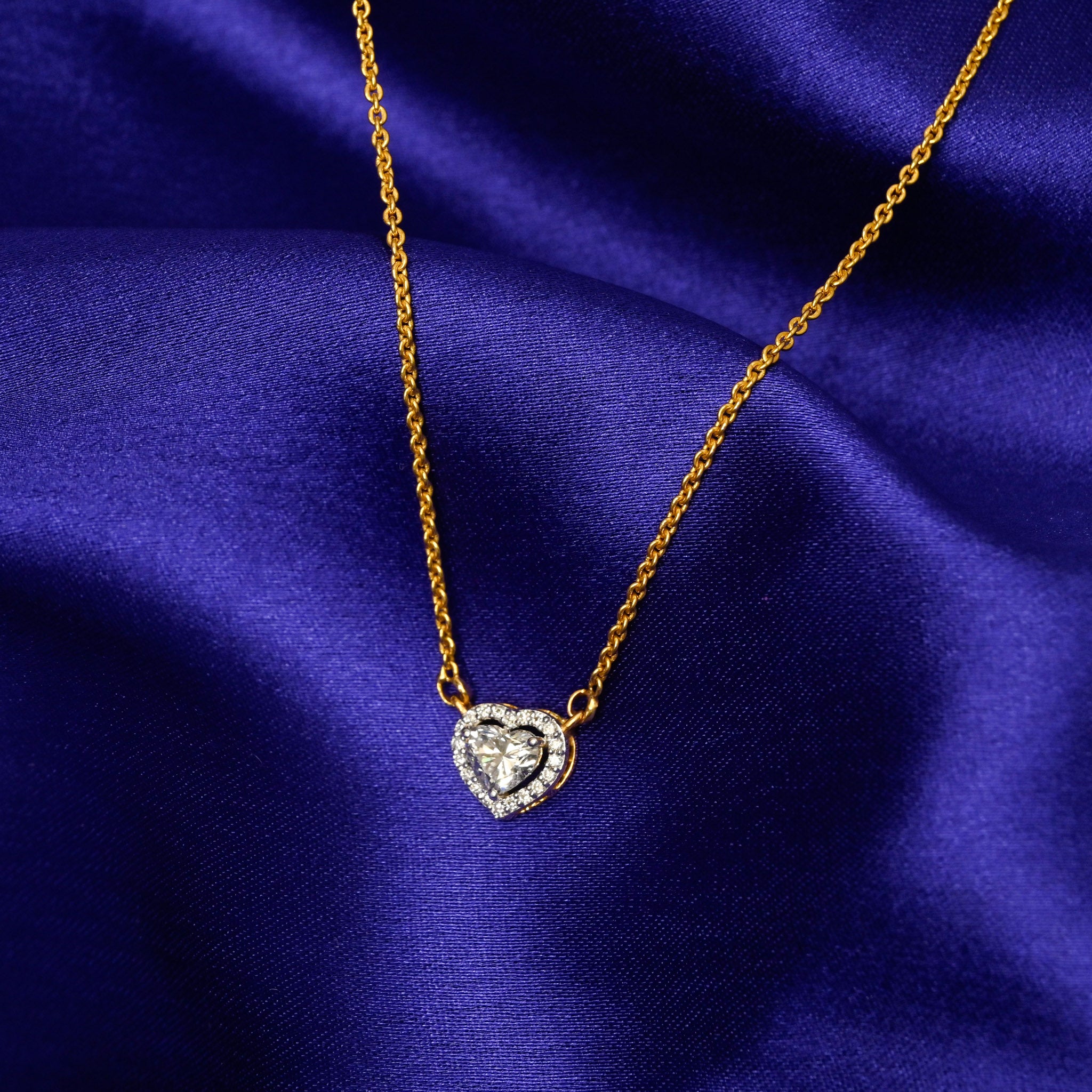 Solitaire Moments - Heart Solitaire Pendant Chain