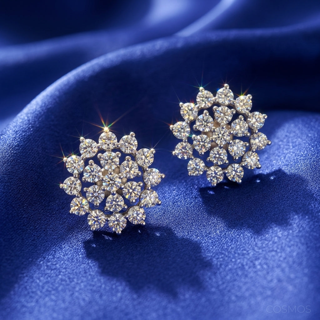 Earrings closeup - EAG14D90887 - Cosmos Lab Grown Diamonds