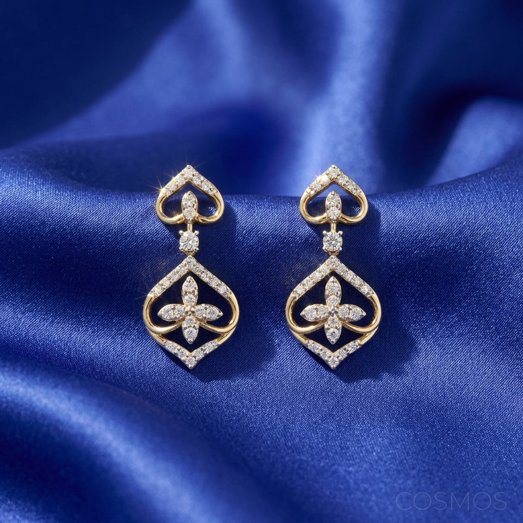 Earrings closeup - EAG14D90845 - Cosmos Lab Grown Diamonds