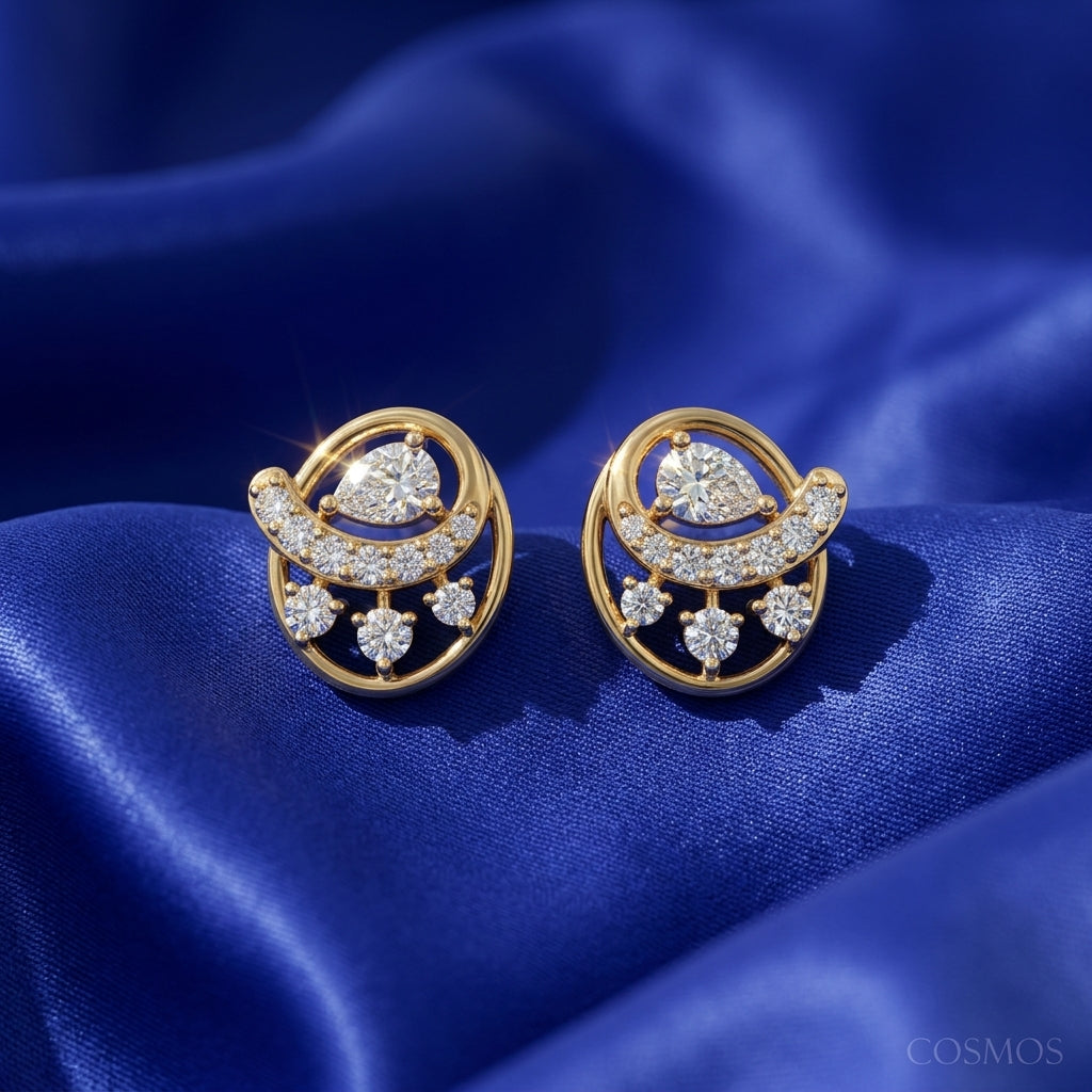 Earrings closeup - EAG14D90719 - Cosmos Lab Grown Diamonds