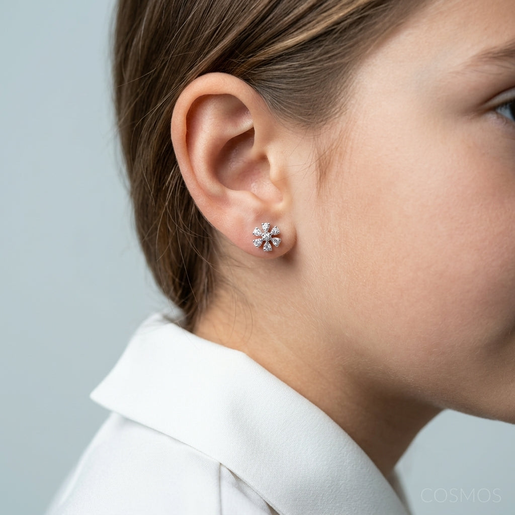 Earrings worn - EAG14D90961 - Cosmos Lab Grown Diamonds