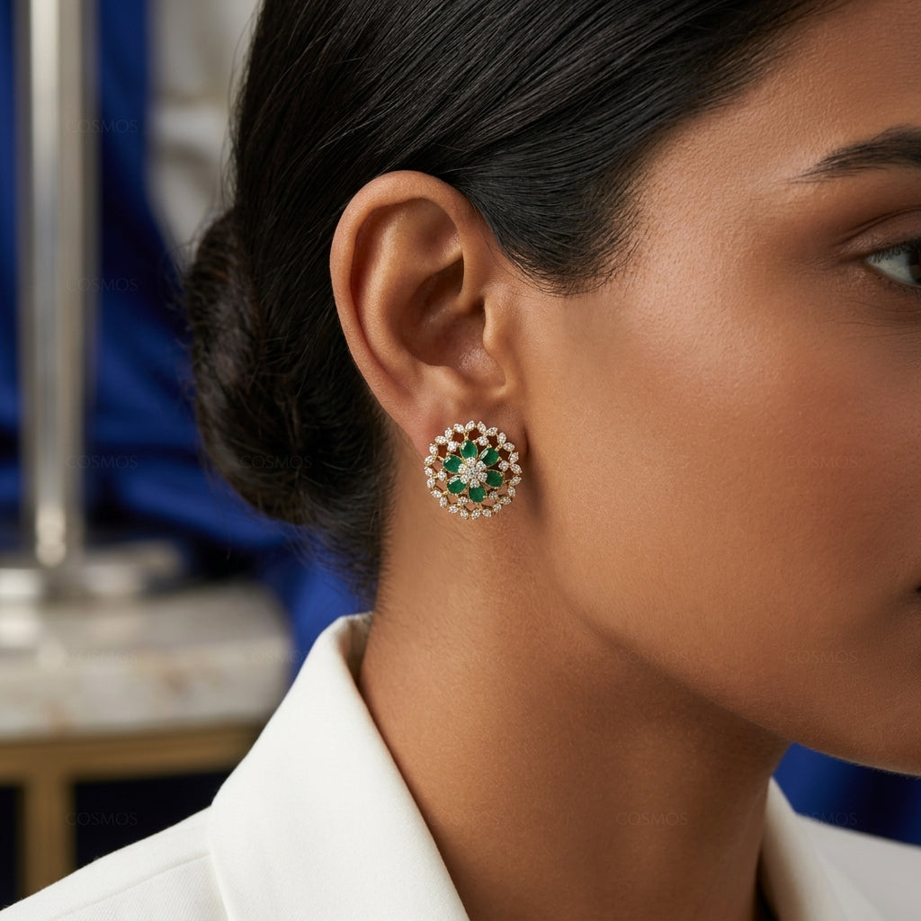 Earrings worn - EAG18D90700 - Cosmos Lab Grown Diamonds