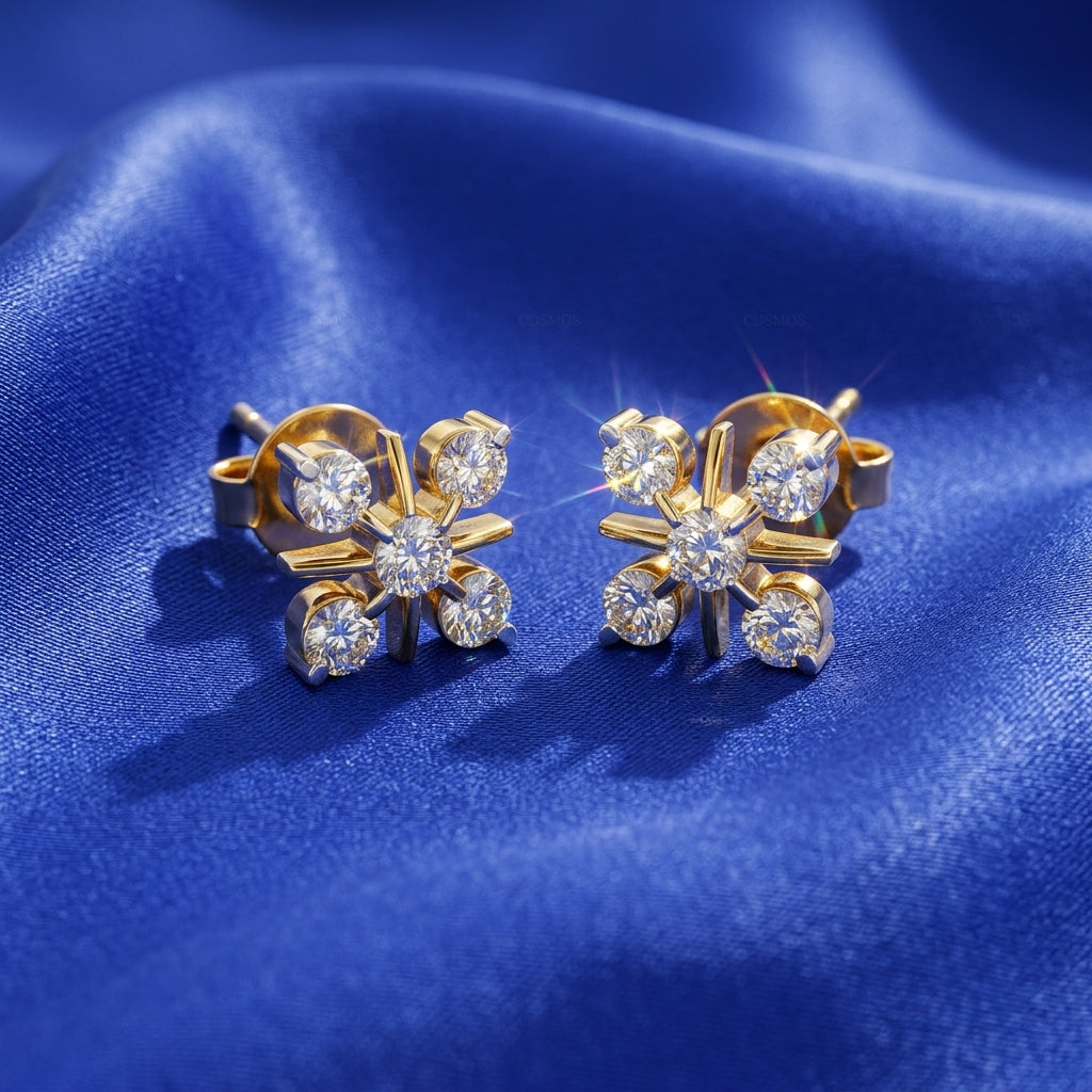 Earrings closeup - EAG18D90754 - Cosmos Lab Grown Diamonds