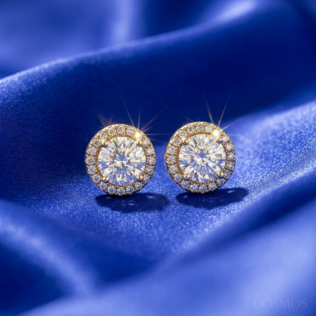 Earrings closeup - EAG14D90933 - Cosmos Lab Grown Diamonds