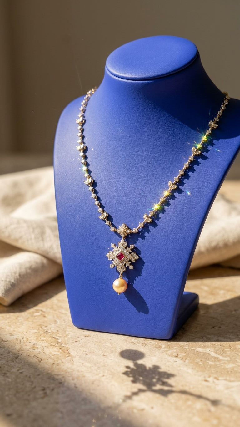 Necklace closeup - NEG14D90304 - Cosmos Lab Grown Diamonds