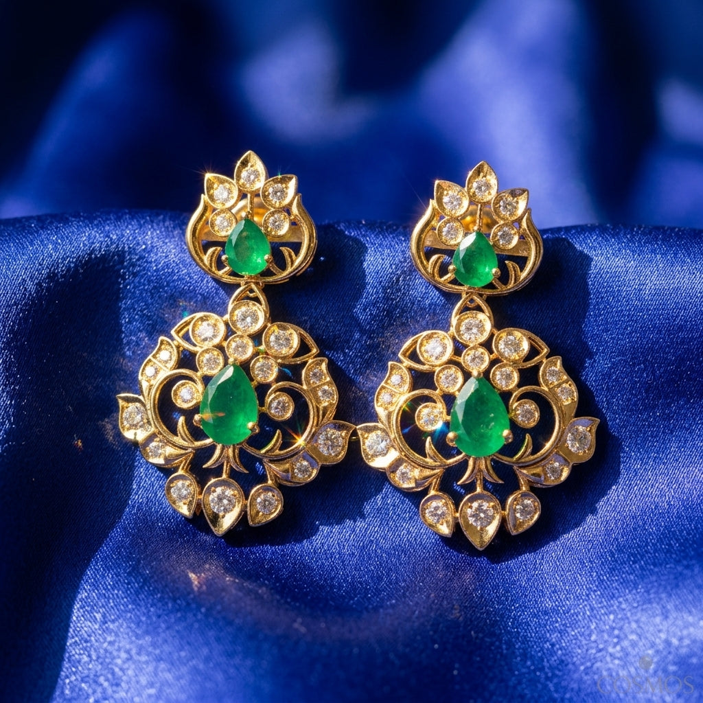 Earrings closeup - EAG18D90648 - Cosmos Lab Grown Diamonds