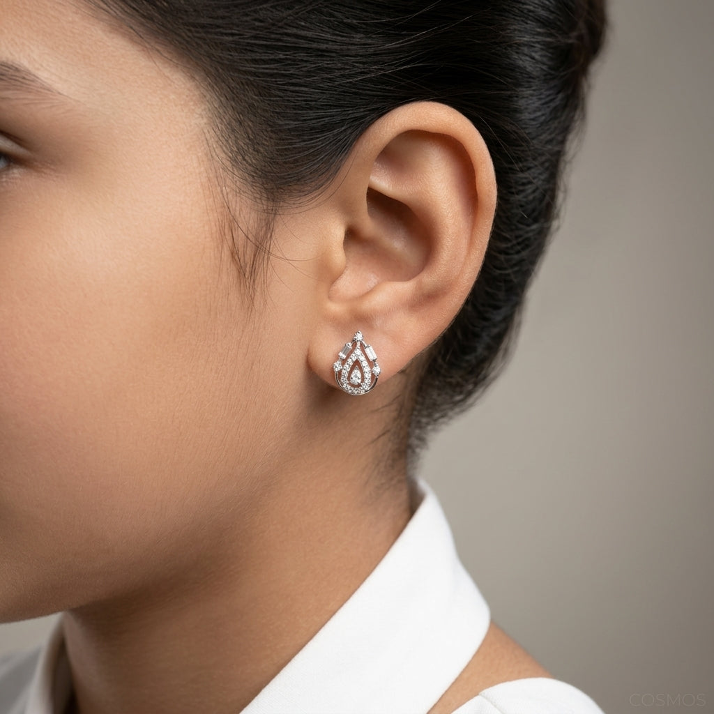 Earrings worn - EAG18D90525 - Cosmos Lab Grown Diamonds