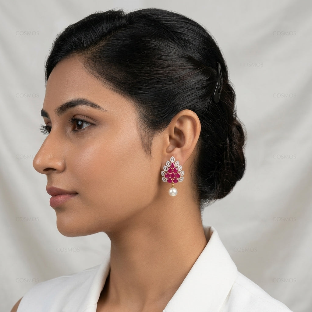 Earrings worn - EAG18D90493 - Cosmos Lab Grown Diamonds