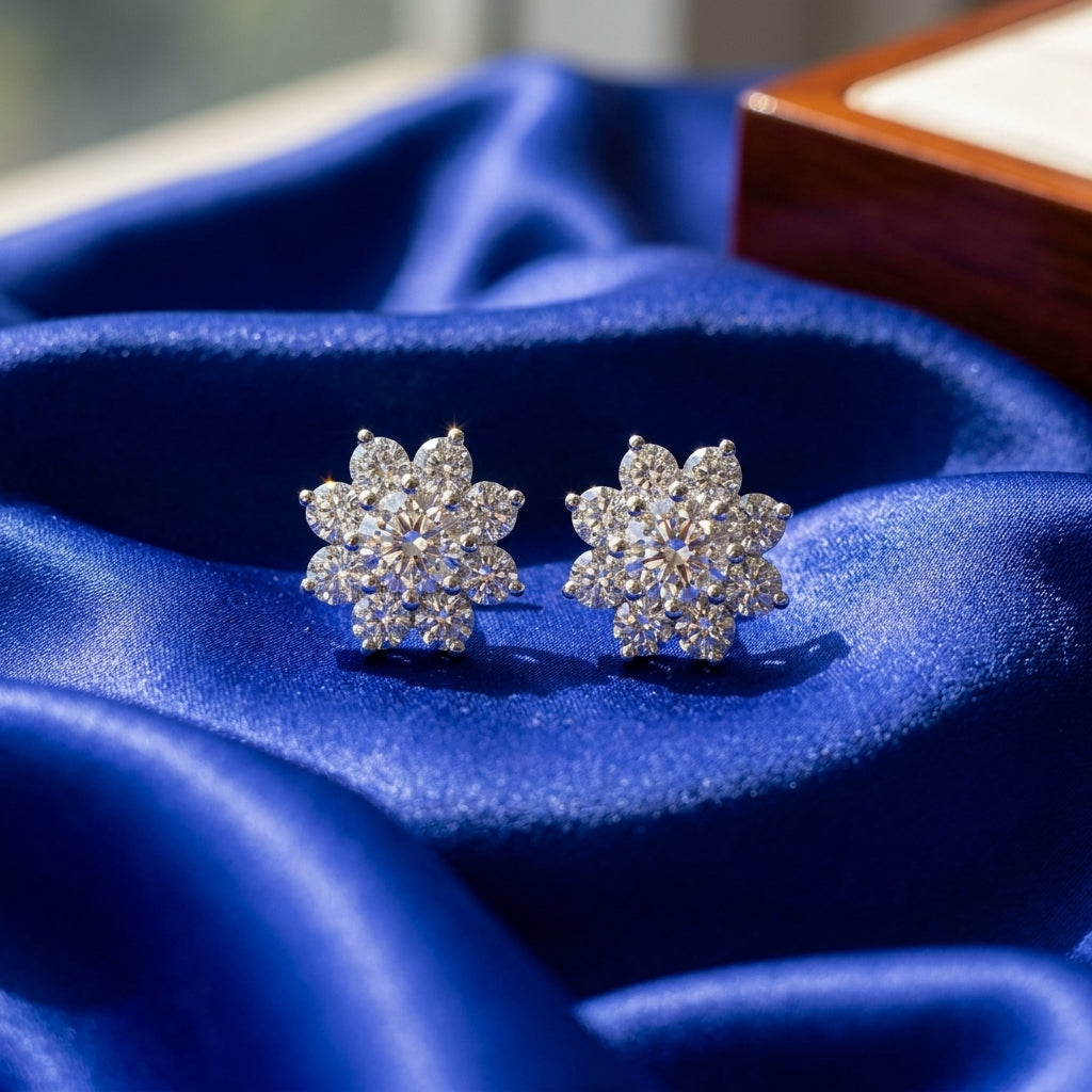 Earrings closeup - EAG14D90862 - Cosmos Lab Grown Diamonds