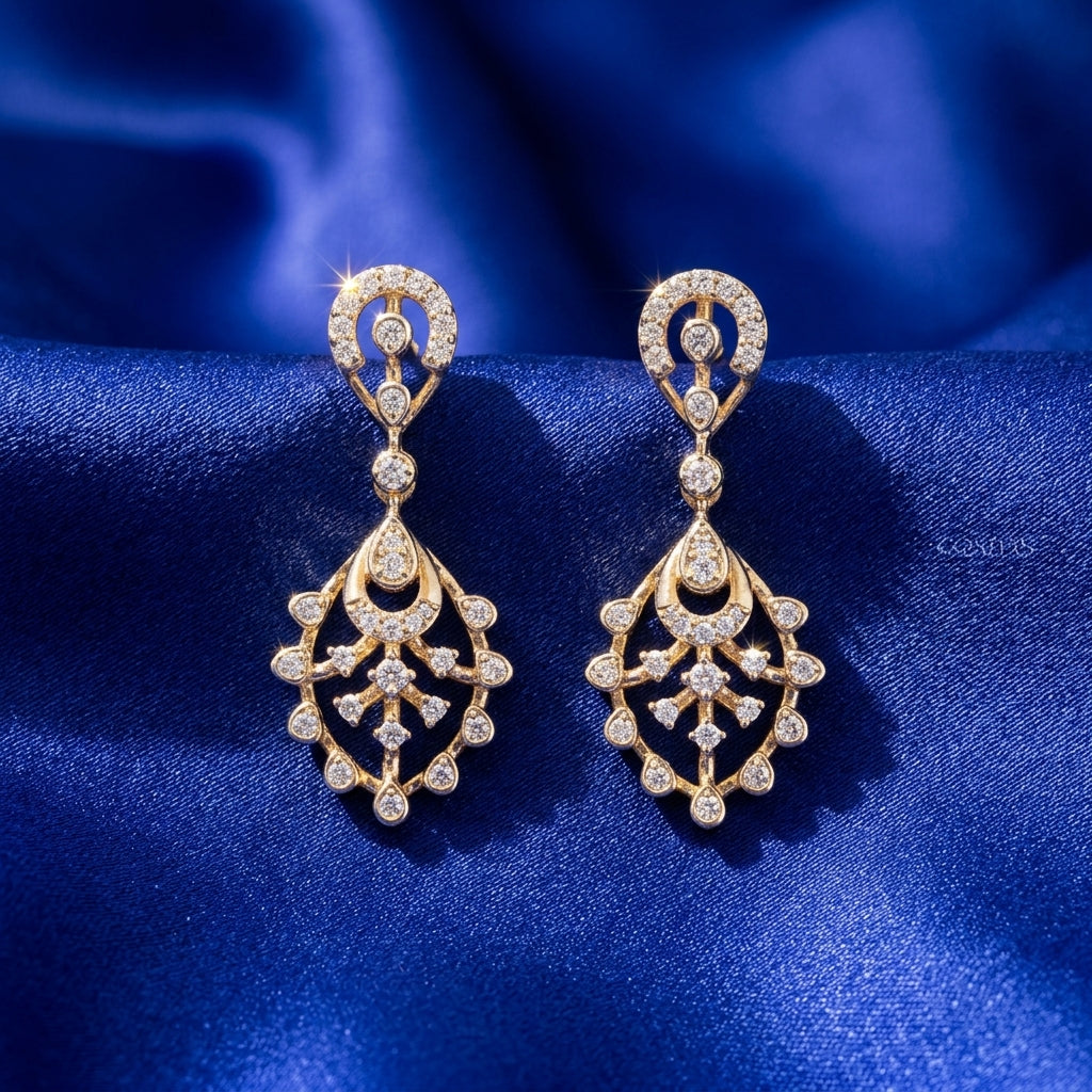 Earrings closeup - EAG14D90953 - Cosmos Lab Grown Diamonds