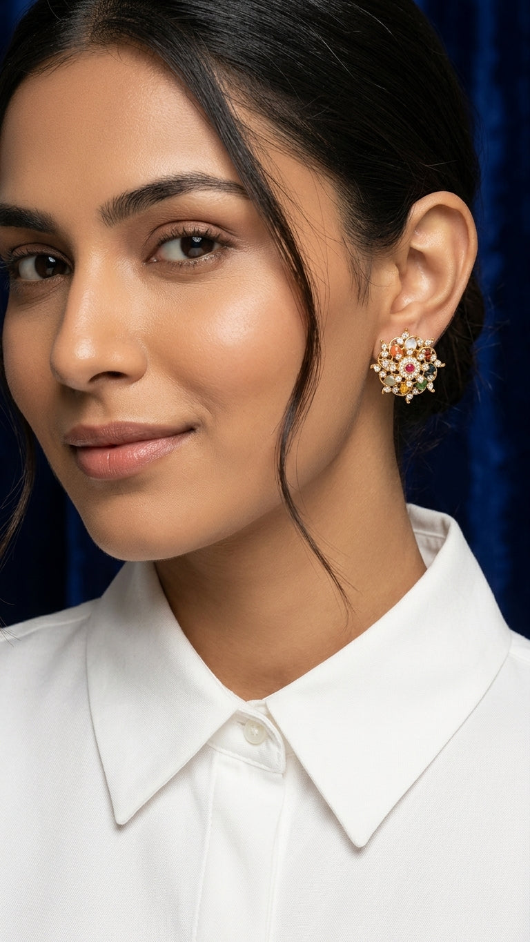 Earrings worn - EAG18D90705 - Cosmos Lab Grown Diamonds