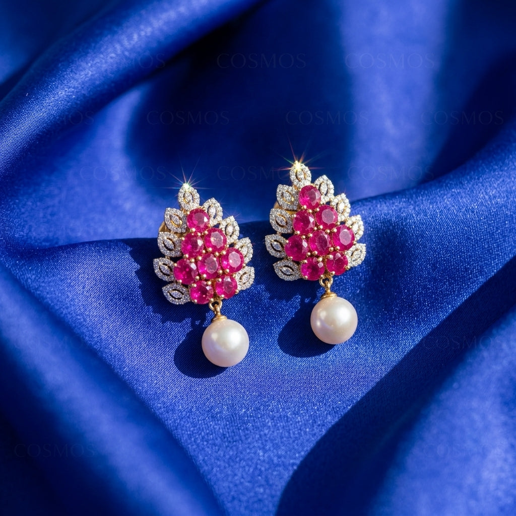 Earrings closeup - EAG18D90493 - Cosmos Lab Grown Diamonds