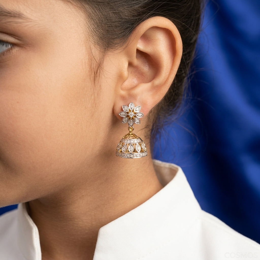 Earrings worn - EAG18D90547 - Cosmos Lab Grown Diamonds
