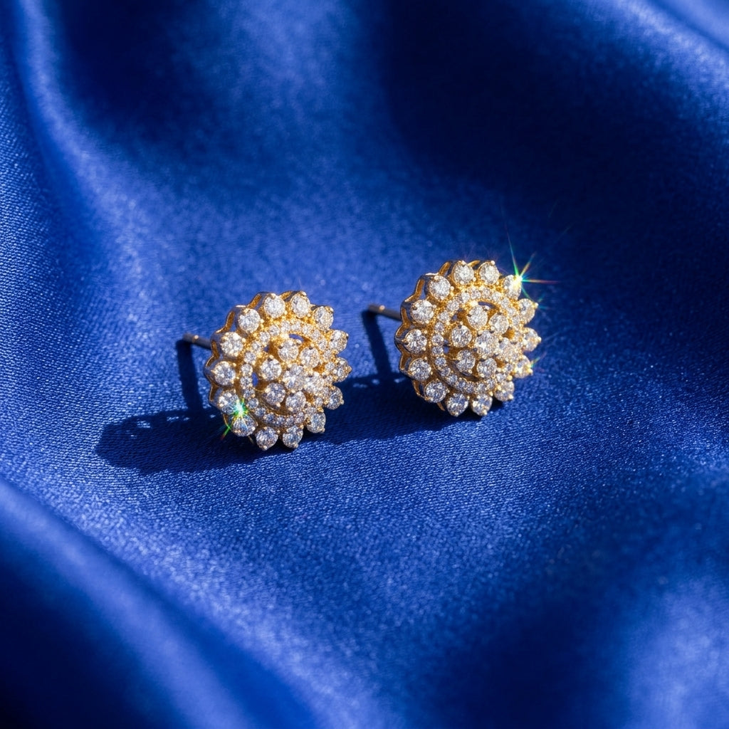 Earrings closeup - EAG18D90506 - Cosmos Lab Grown Diamonds