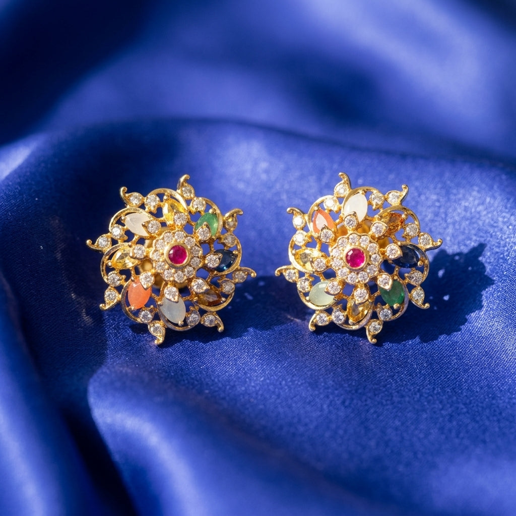 Earrings closeup - EAG18D90705 - Cosmos Lab Grown Diamonds