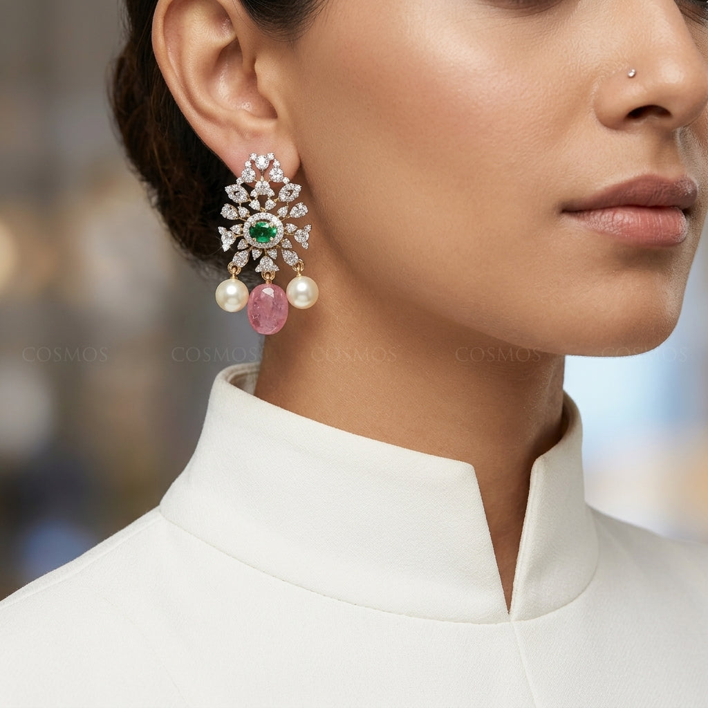 Earrings worn - EAG18D90568 - Cosmos Lab Grown Diamonds