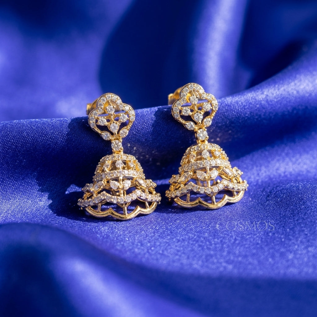 Earrings closeup - EAG14D90939 - Cosmos Lab Grown Diamonds