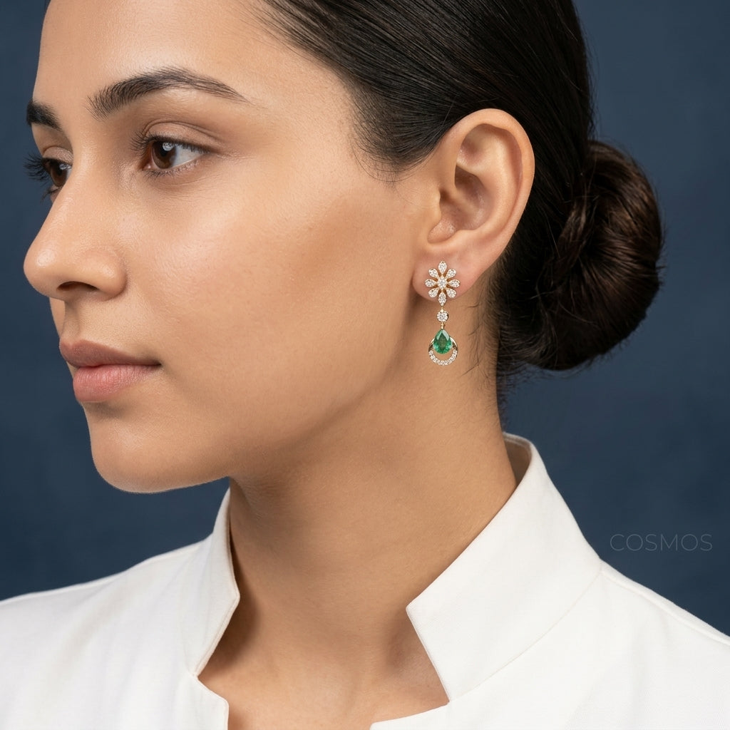 Earrings worn - EAG14D90956 - Cosmos Lab Grown Diamonds