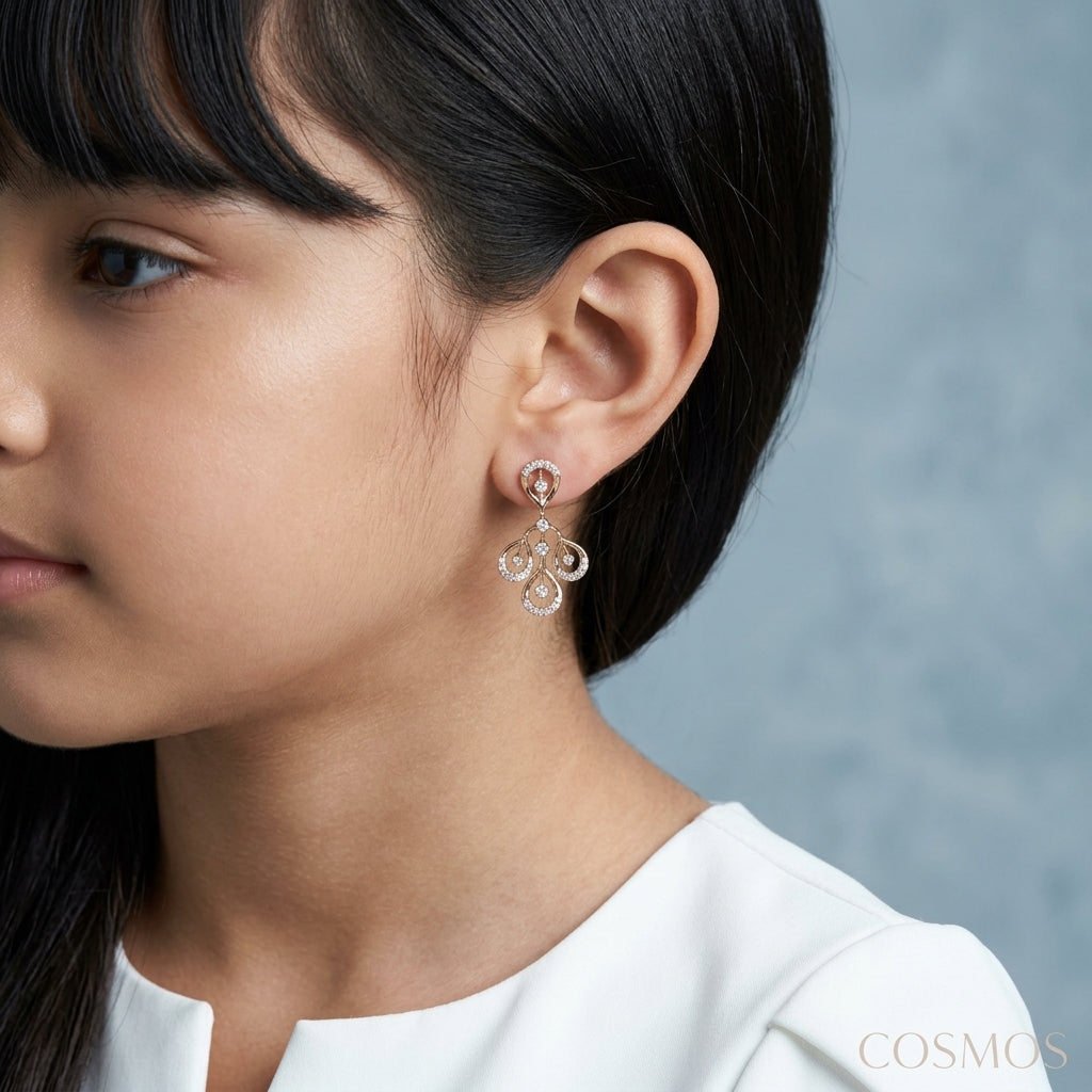 Earrings worn - EAG14D90847 - Cosmos Lab Grown Diamonds