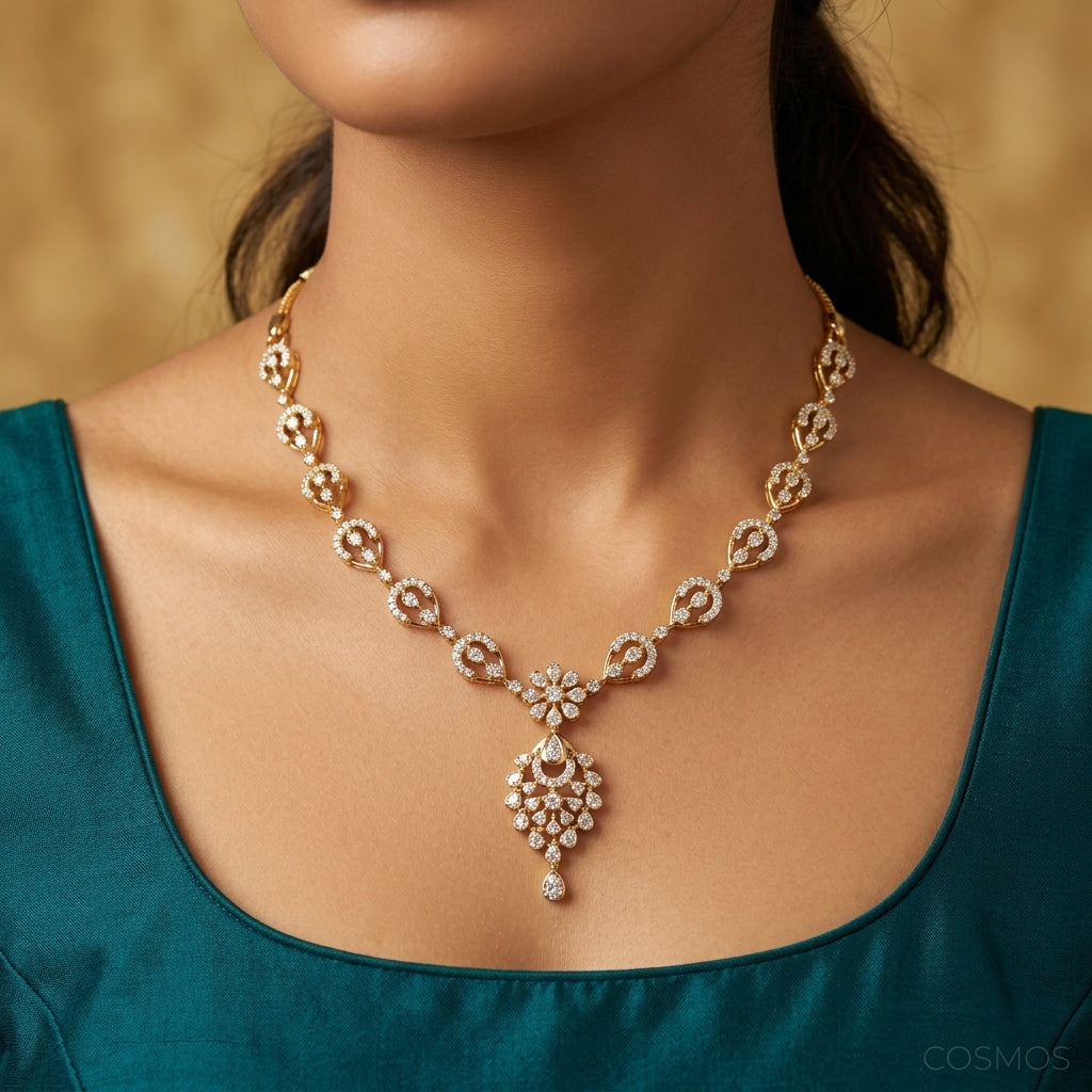 Necklace worn - NEG14D90372 - Cosmos Lab Grown Diamonds