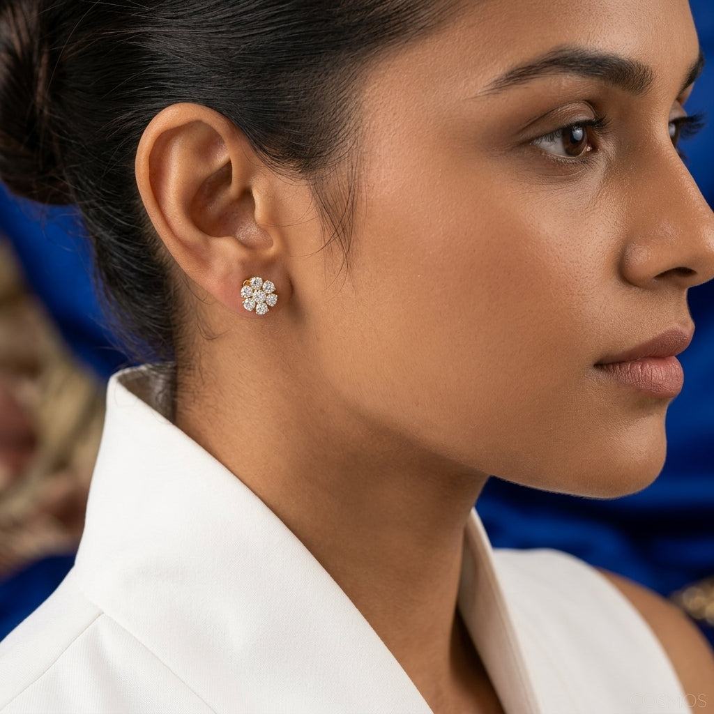 Earrings worn - EAG18D90697 - Cosmos Lab Grown Diamonds
