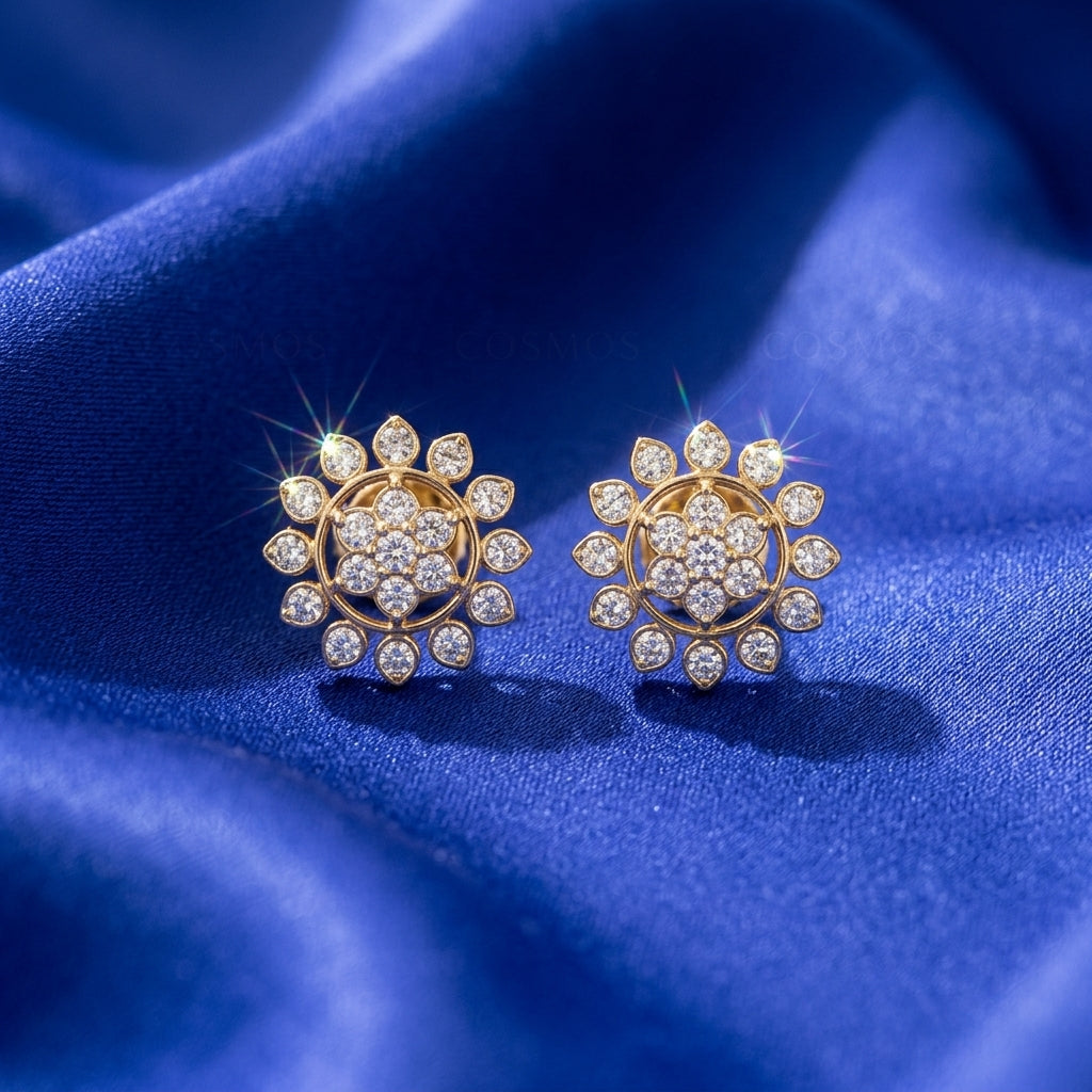 Earrings closeup - EAG18D90634 - Cosmos Lab Grown Diamonds