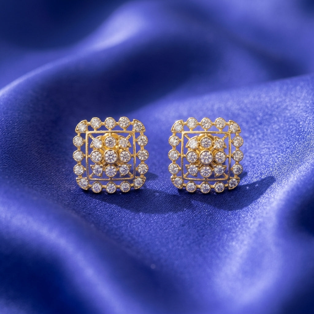 Earrings closeup - EAG14D90917 - Cosmos Lab Grown Diamonds