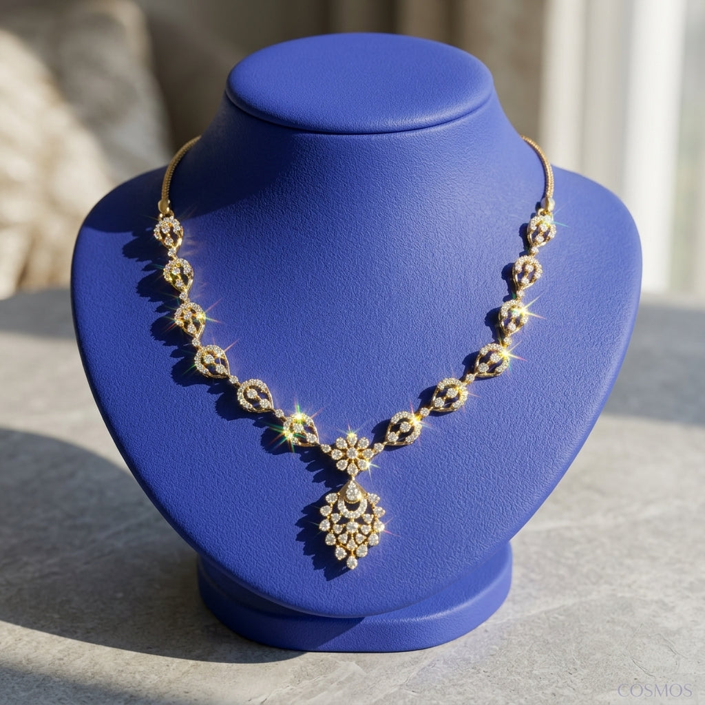 Necklace closeup - NEG14D90372 - Cosmos Lab Grown Diamonds