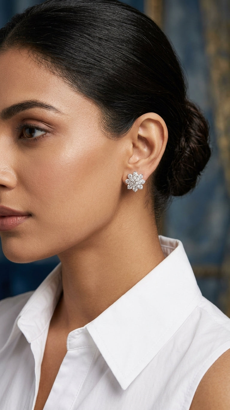 Earrings worn - EAG14D90862 - Cosmos Lab Grown Diamonds