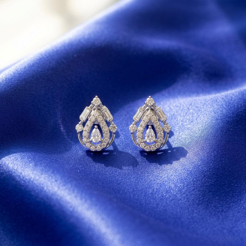 Earrings closeup - EAG18D90525 - Cosmos Lab Grown Diamonds