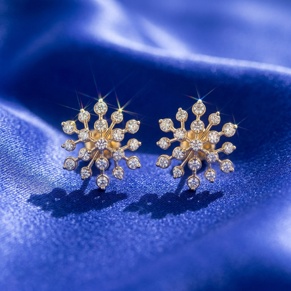 Earrings closeup - EAG18D90635 - Cosmos Lab Grown Diamonds