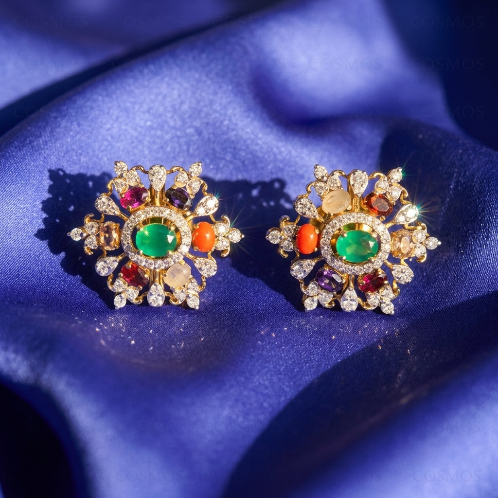 Earrings closeup - EAG18D90699 - Cosmos Lab Grown Diamonds