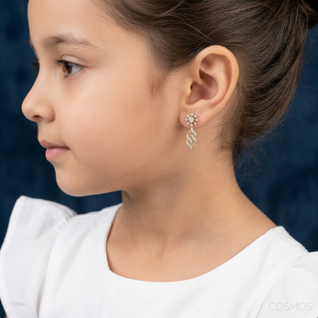 Earrings worn - EAG14D90954 - Cosmos Lab Grown Diamonds