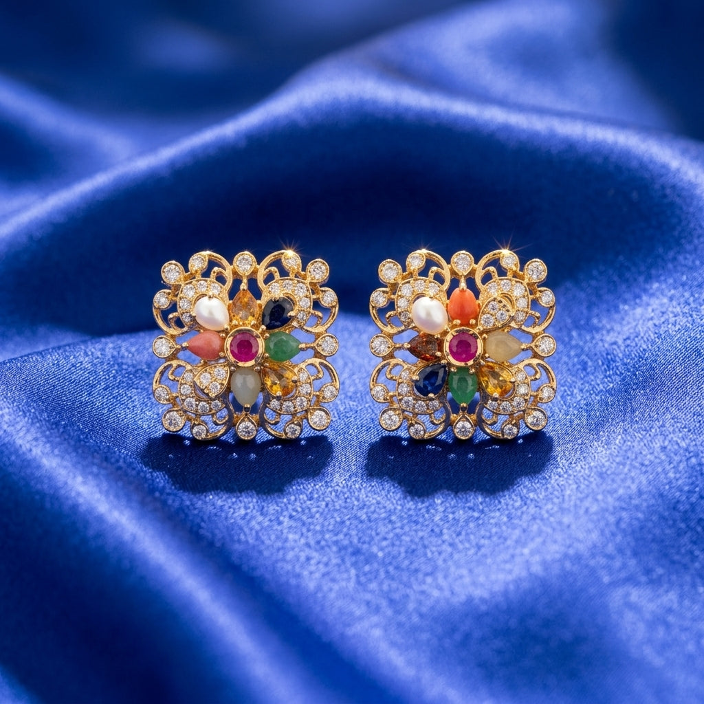 Earrings closeup - EAG18D90707 - Cosmos Lab Grown Diamonds