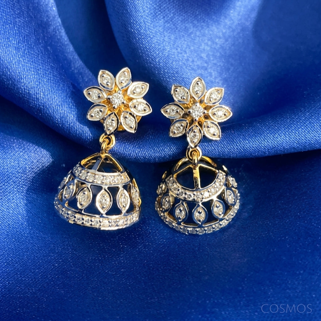 Earrings closeup - EAG18D90547 - Cosmos Lab Grown Diamonds