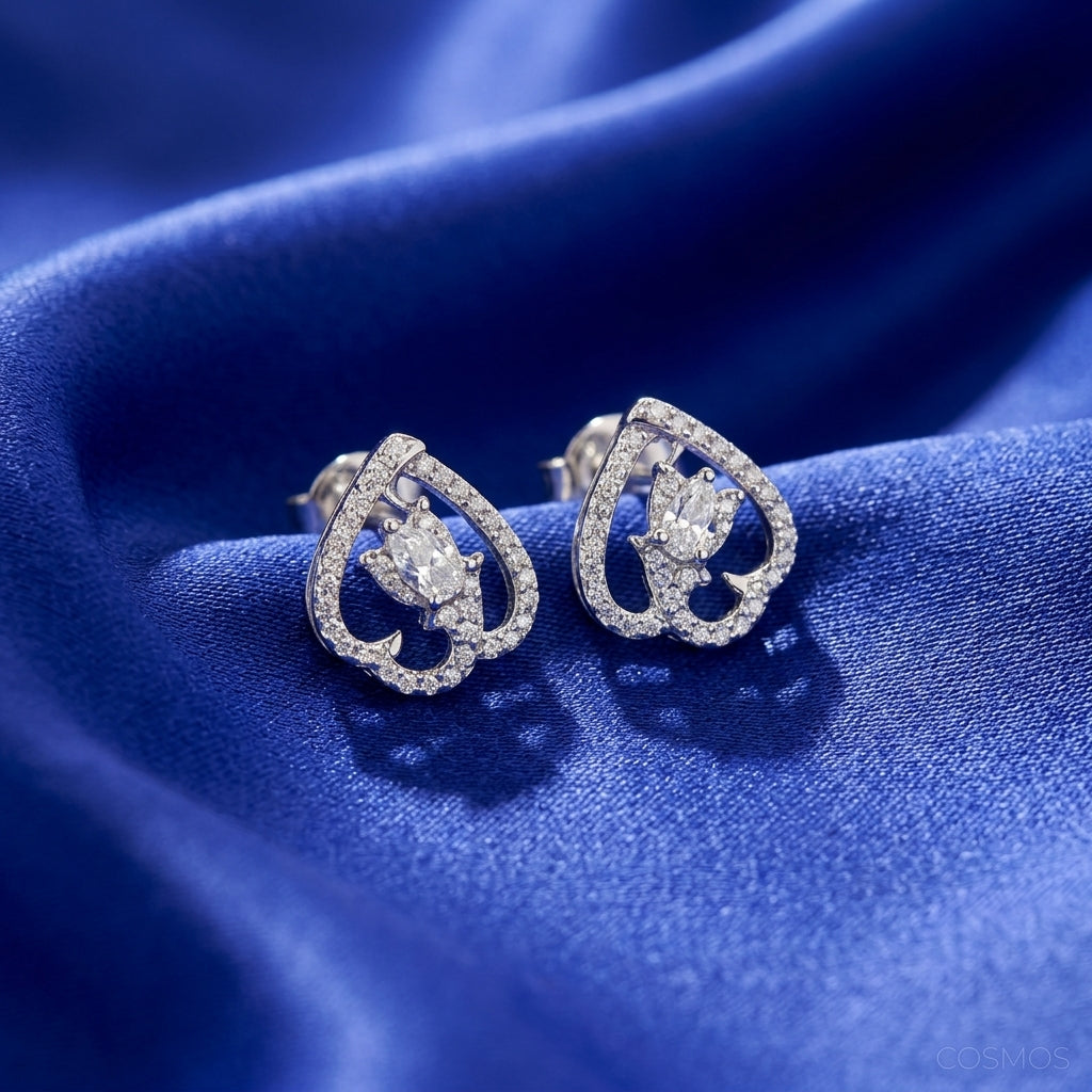 Earrings closeup - EAG14D90500 - Cosmos Lab Grown Diamonds