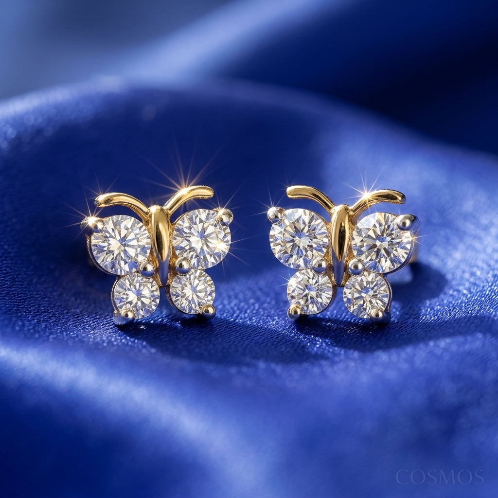 Earrings closeup - EAG14D90921 - Cosmos Lab Grown Diamonds