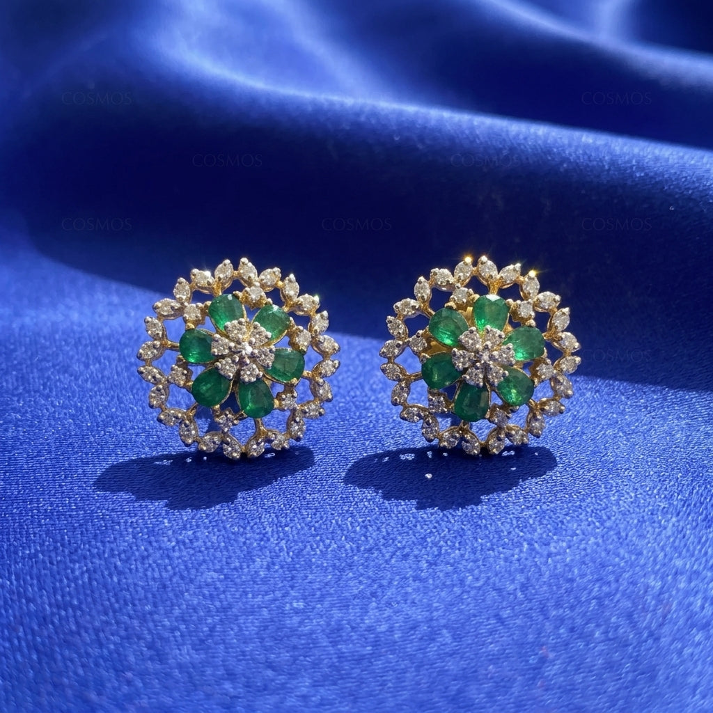 Earrings closeup - EAG18D90700 - Cosmos Lab Grown Diamonds