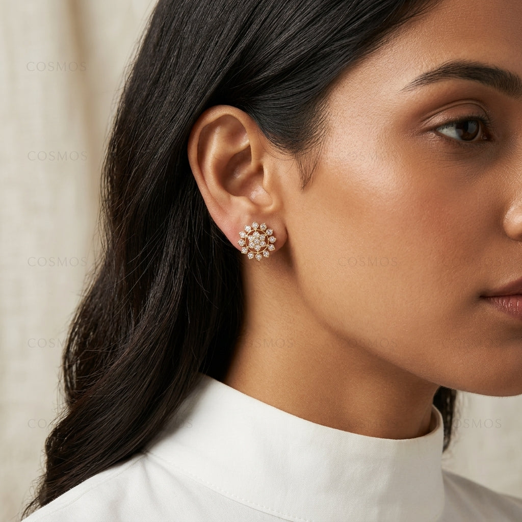 Earrings worn - EAG18D90634 - Cosmos Lab Grown Diamonds