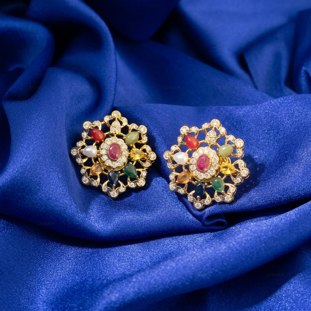 Earrings closeup - EAG18D90709 - Cosmos Lab Grown Diamonds