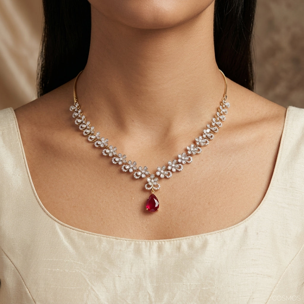 Necklace worn - NEG14D90294 - Cosmos Lab Grown Diamonds