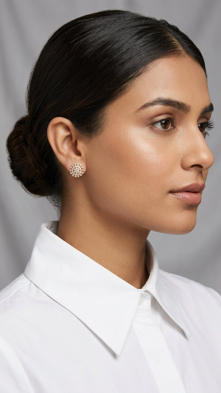 Earrings worn - EAG18D90506 - Cosmos Lab Grown Diamonds
