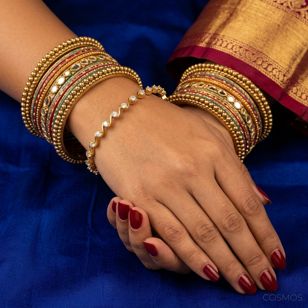 Bangles worn - BAG18D90411 - Cosmos Lab Grown Diamonds